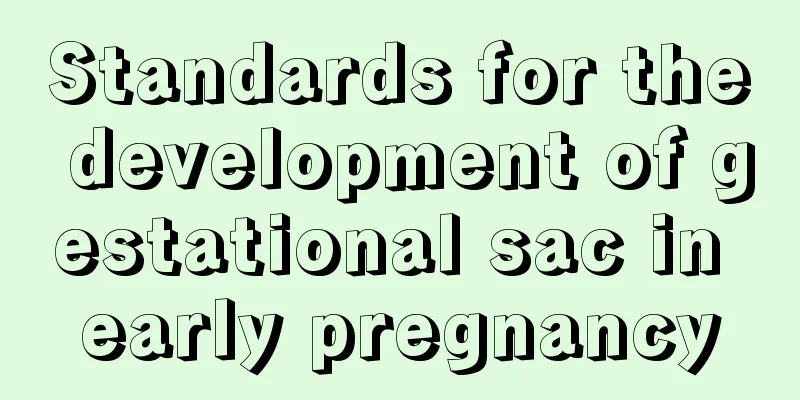 Standards for the development of gestational sac in early pregnancy