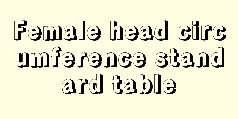 Female head circumference standard table