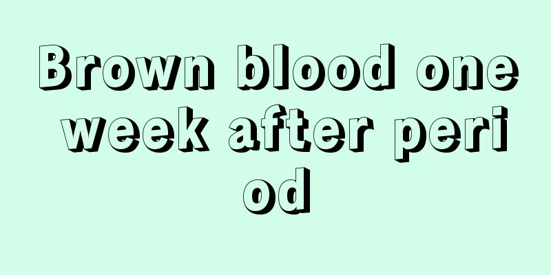 Brown blood one week after period