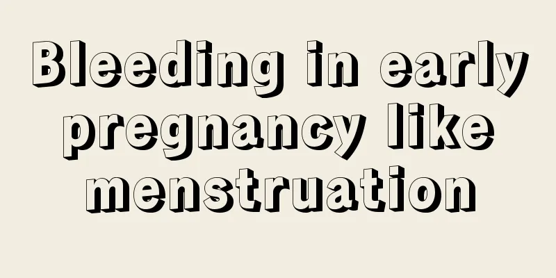 Bleeding in early pregnancy like menstruation