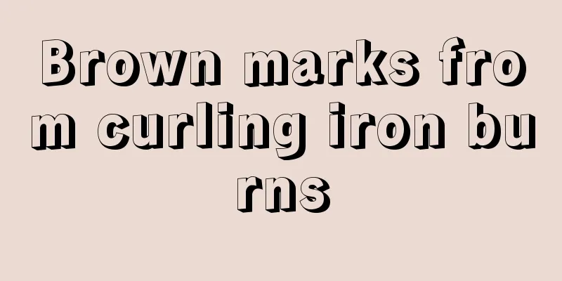 Brown marks from curling iron burns