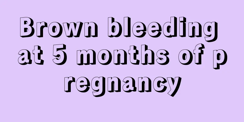 Brown bleeding at 5 months of pregnancy