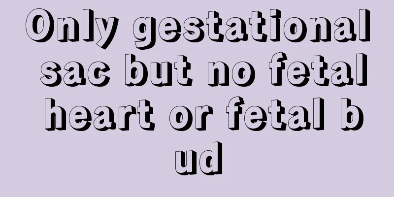 Only gestational sac but no fetal heart or fetal bud