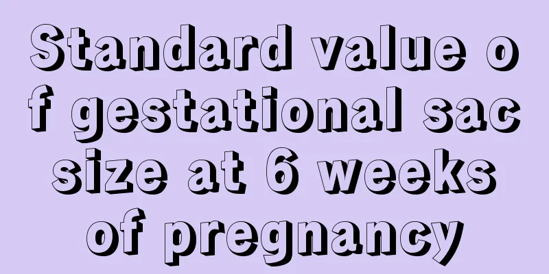 Standard value of gestational sac size at 6 weeks of pregnancy