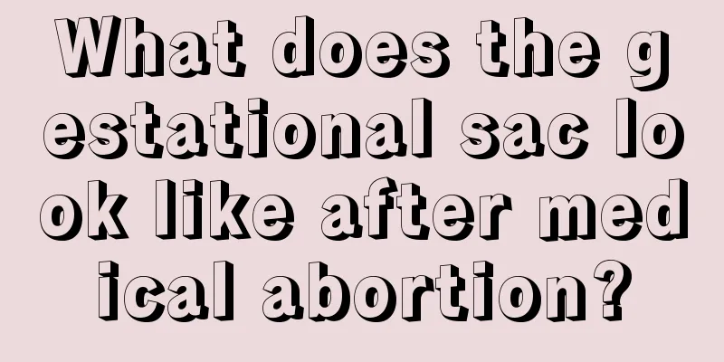 What does the gestational sac look like after medical abortion?