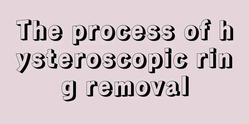 The process of hysteroscopic ring removal