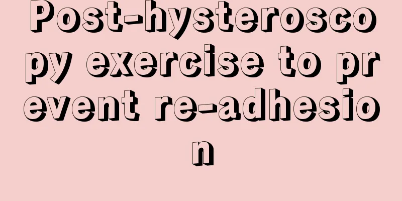 Post-hysteroscopy exercise to prevent re-adhesion