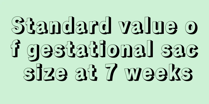 Standard value of gestational sac size at 7 weeks