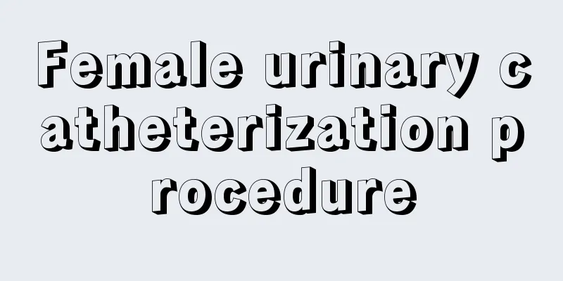 Female urinary catheterization procedure