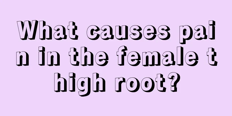 What causes pain in the female thigh root?