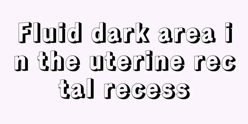 Fluid dark area in the uterine rectal recess