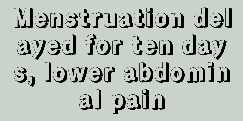 Menstruation delayed for ten days, lower abdominal pain