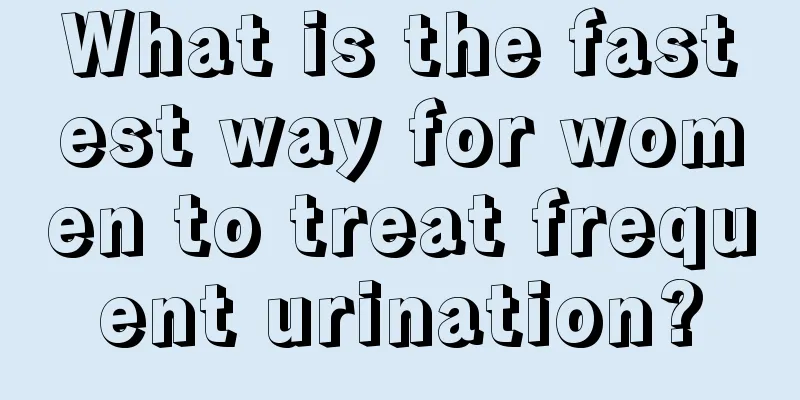 What is the fastest way for women to treat frequent urination?