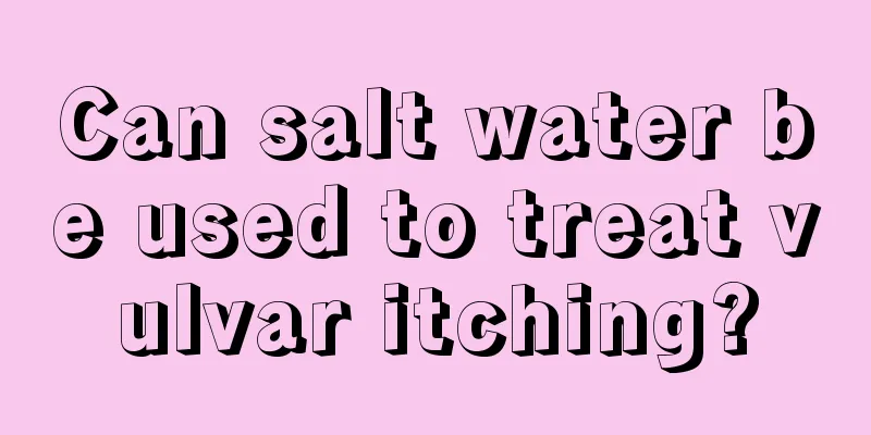 Can salt water be used to treat vulvar itching?