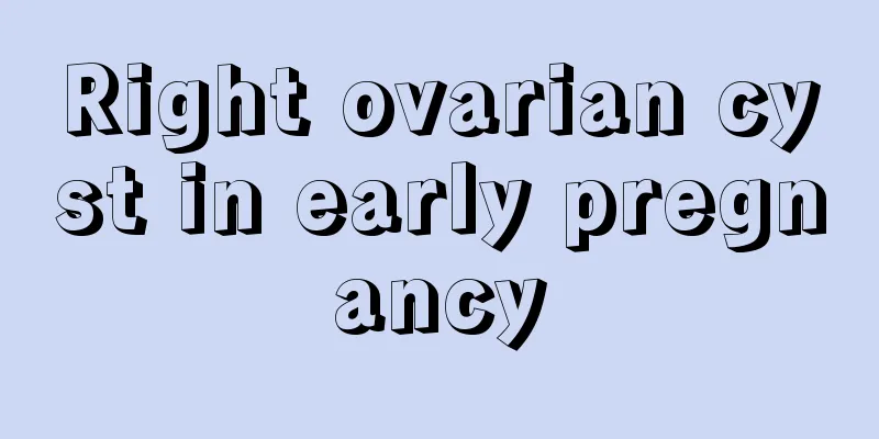 Right ovarian cyst in early pregnancy