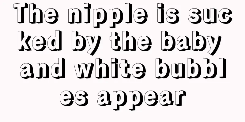 The nipple is sucked by the baby and white bubbles appear