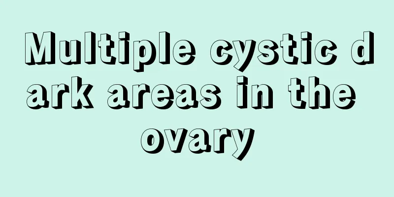 Multiple cystic dark areas in the ovary