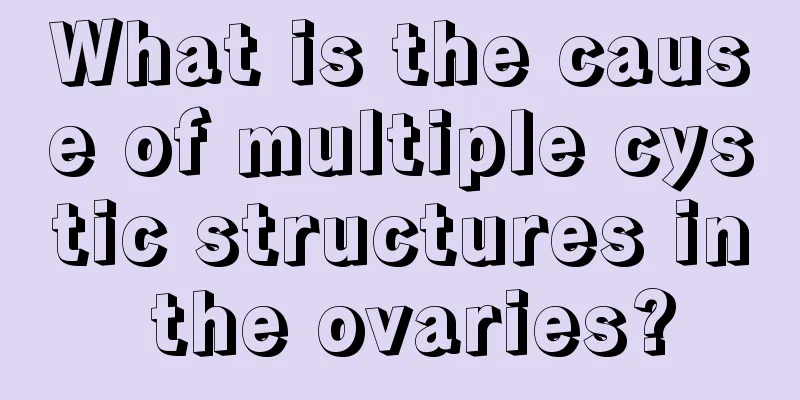 What is the cause of multiple cystic structures in the ovaries?