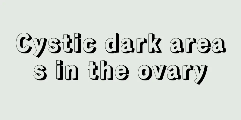 Cystic dark areas in the ovary