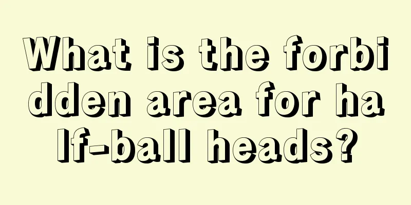 What is the forbidden area for half-ball heads?