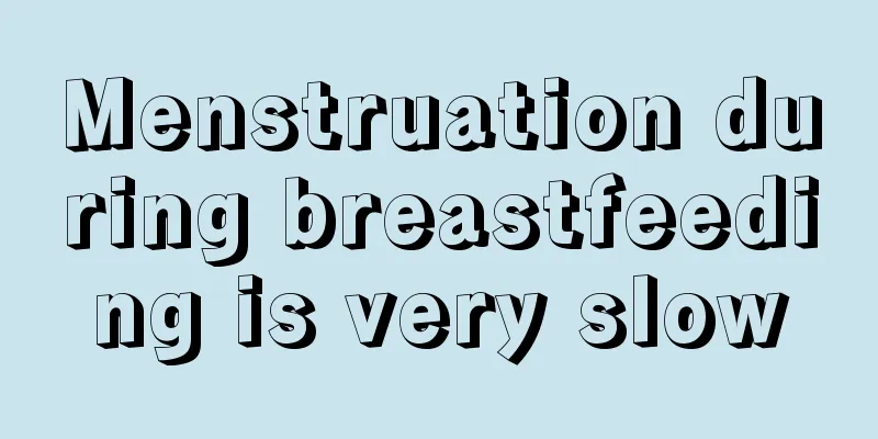 Menstruation during breastfeeding is very slow