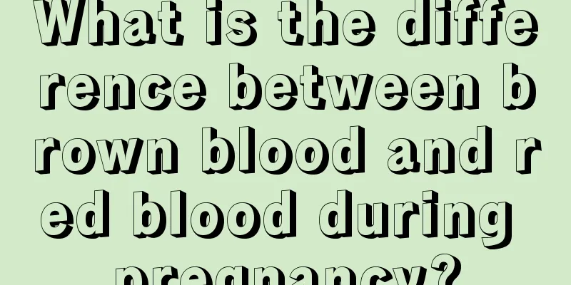 What is the difference between brown blood and red blood during pregnancy?