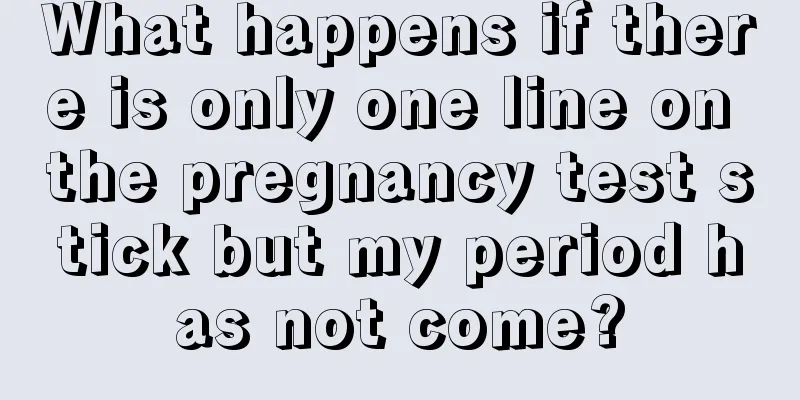 What happens if there is only one line on the pregnancy test stick but my period has not come?