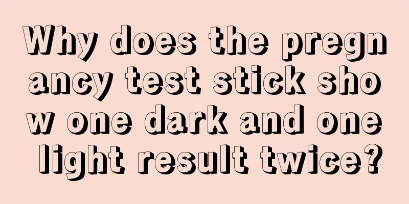 Why does the pregnancy test stick show one dark and one light result twice?