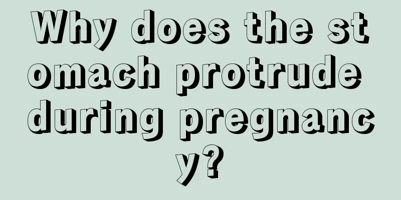 Why does the stomach protrude during pregnancy?