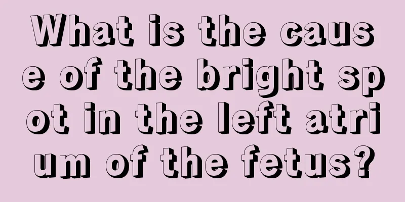 What is the cause of the bright spot in the left atrium of the fetus?