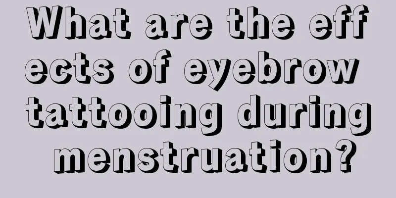 What are the effects of eyebrow tattooing during menstruation?