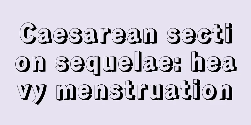 Caesarean section sequelae: heavy menstruation