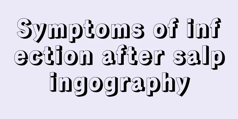 Symptoms of infection after salpingography