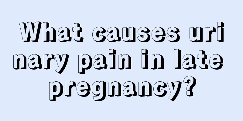 What causes urinary pain in late pregnancy?