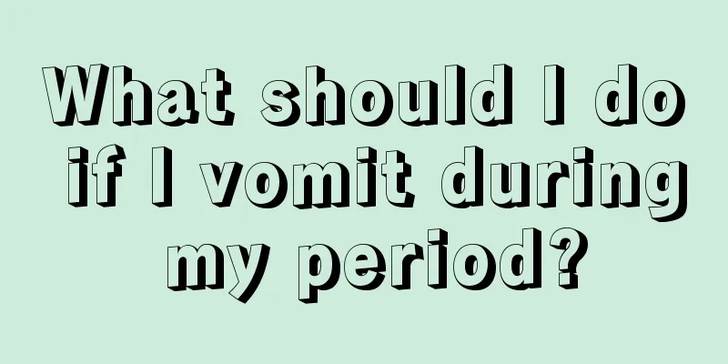 What should I do if I vomit during my period?