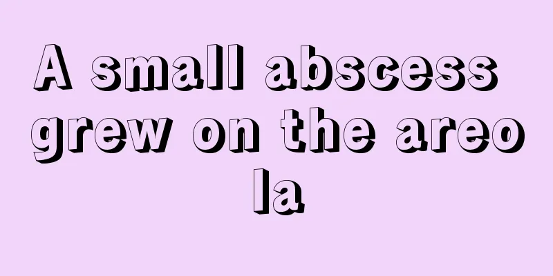 A small abscess grew on the areola