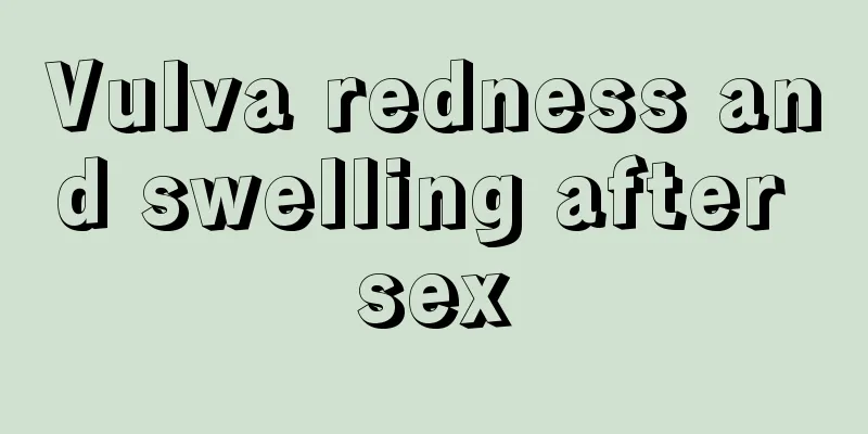 Vulva redness and swelling after sex