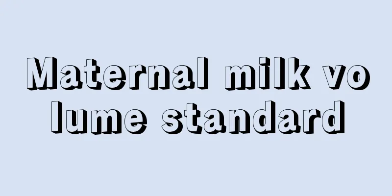 Maternal milk volume standard