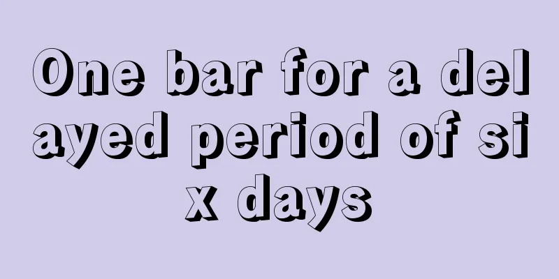 One bar for a delayed period of six days