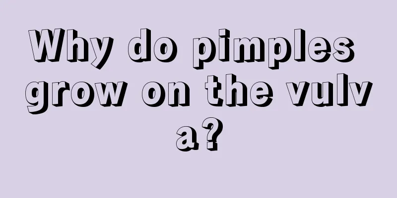 Why do pimples grow on the vulva?