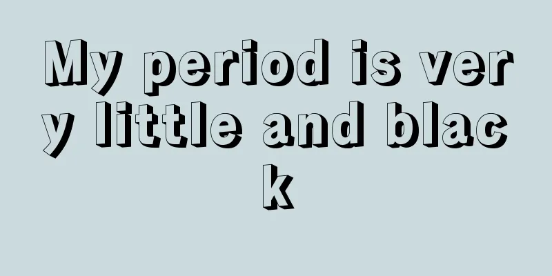 My period is very little and black