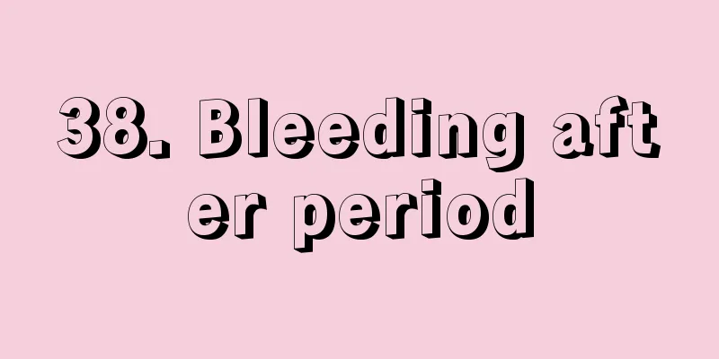 38. Bleeding after period