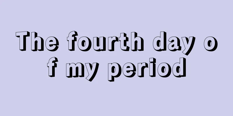 The fourth day of my period