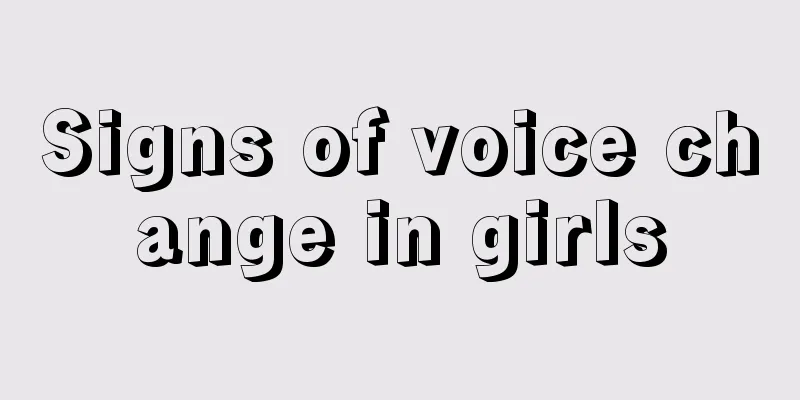 Signs of voice change in girls