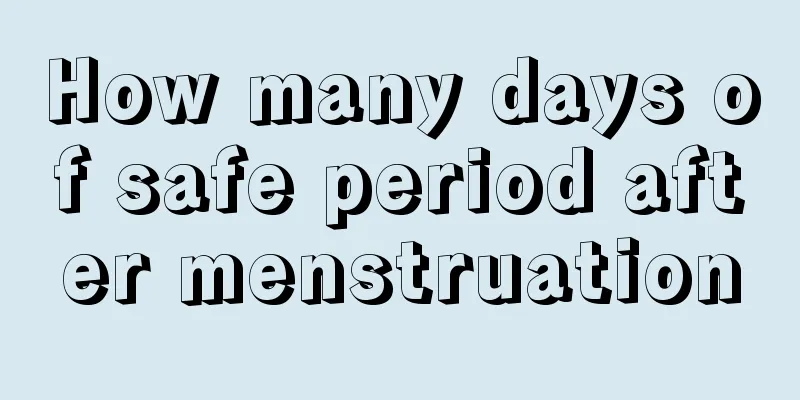 How many days of safe period after menstruation