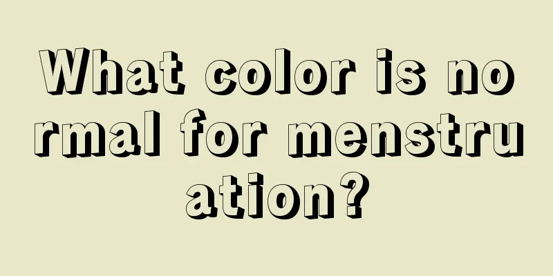 What color is normal for menstruation?