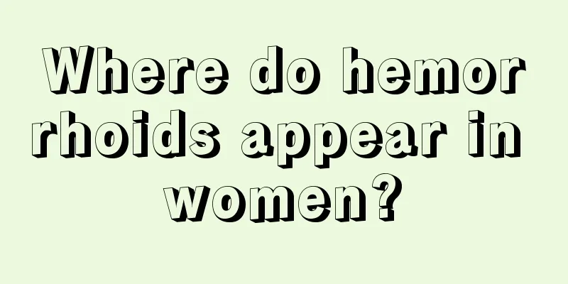 Where do hemorrhoids appear in women?