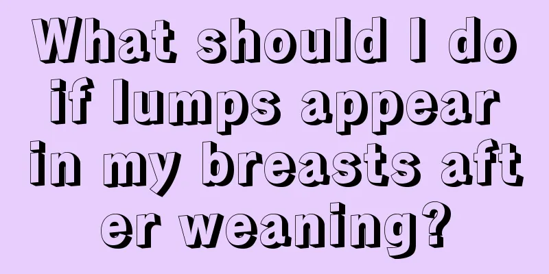 What should I do if lumps appear in my breasts after weaning?