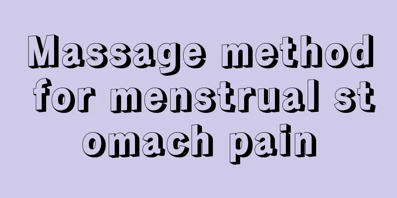 Massage method for menstrual stomach pain