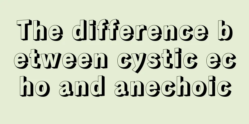 The difference between cystic echo and anechoic